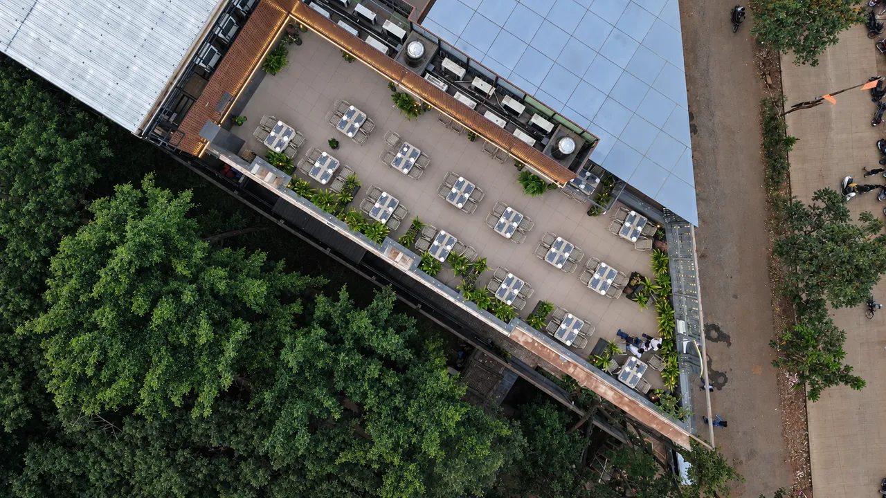 Breeze Point rooftop bar and restaurant at Radiant Vista in Hubballi
